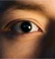 person's eyes with dilated pupils from cocaine use