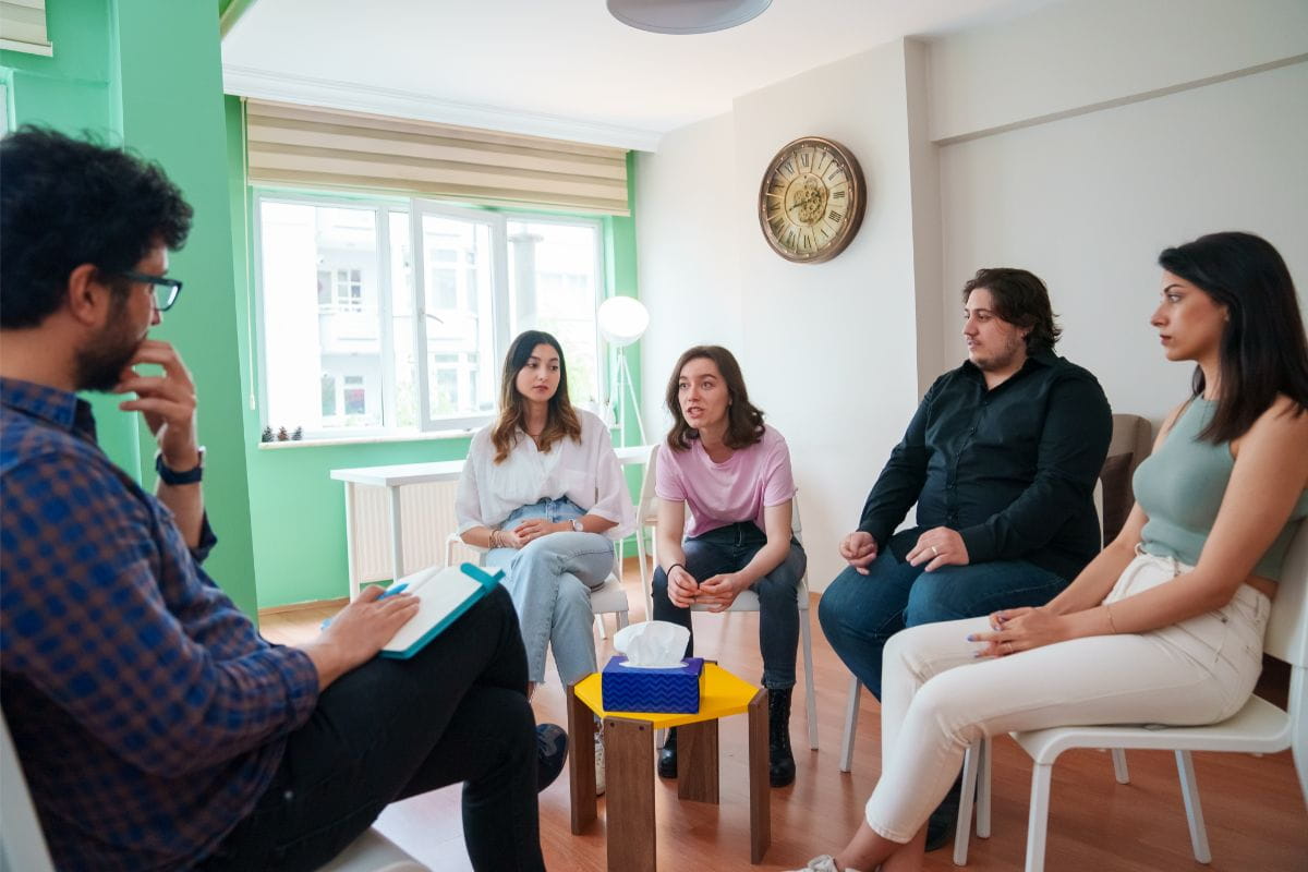 group therapy during intensive outpatient program (IOP) in Massachusetts